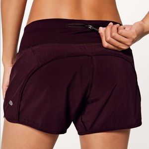 Lululemon Run Times Short (burgundy)